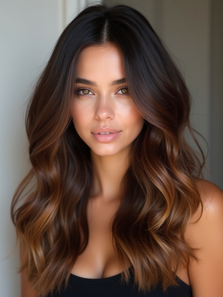 dynamic brunette hair makeover