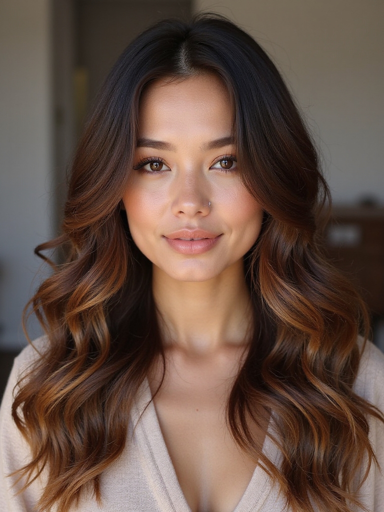 earthy walnut hair color