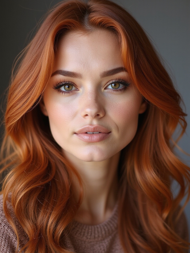 elegant earthy ginger shades