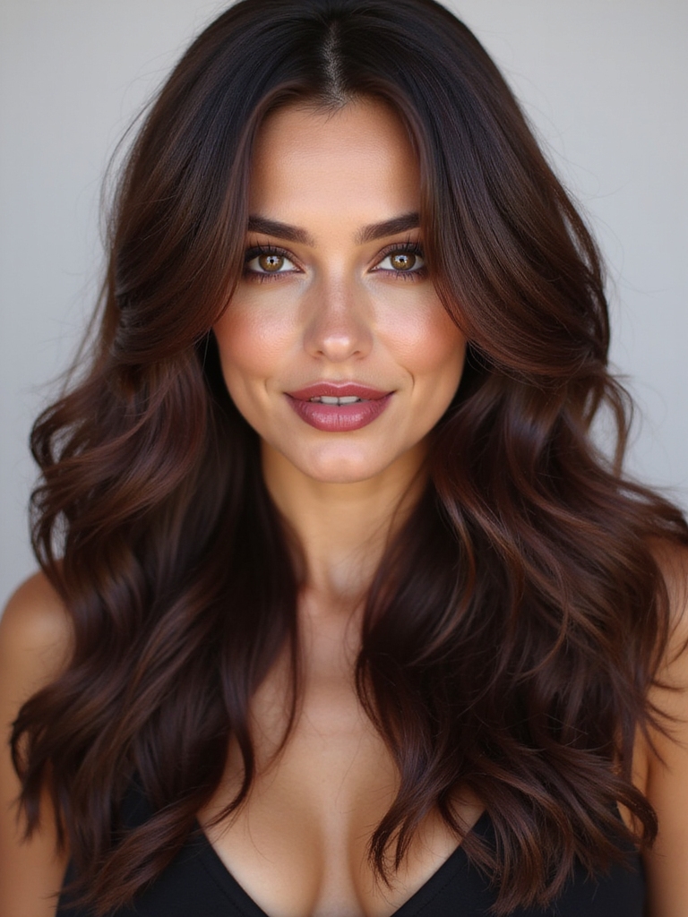 luxurious mahogany hair color