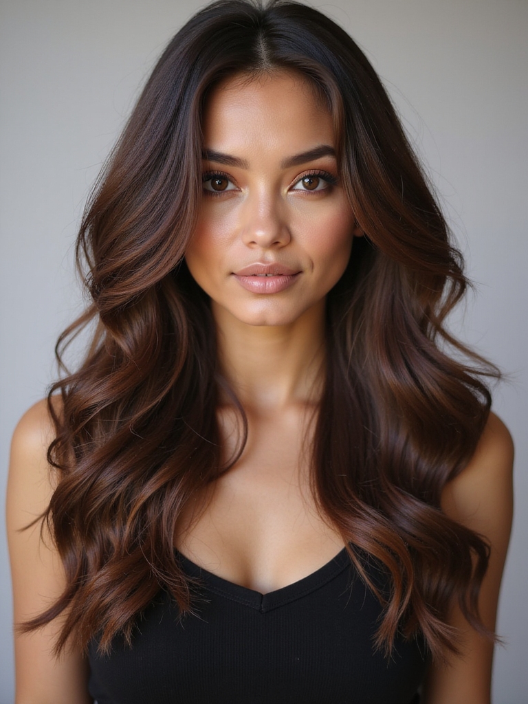 mocha brown hair elegance