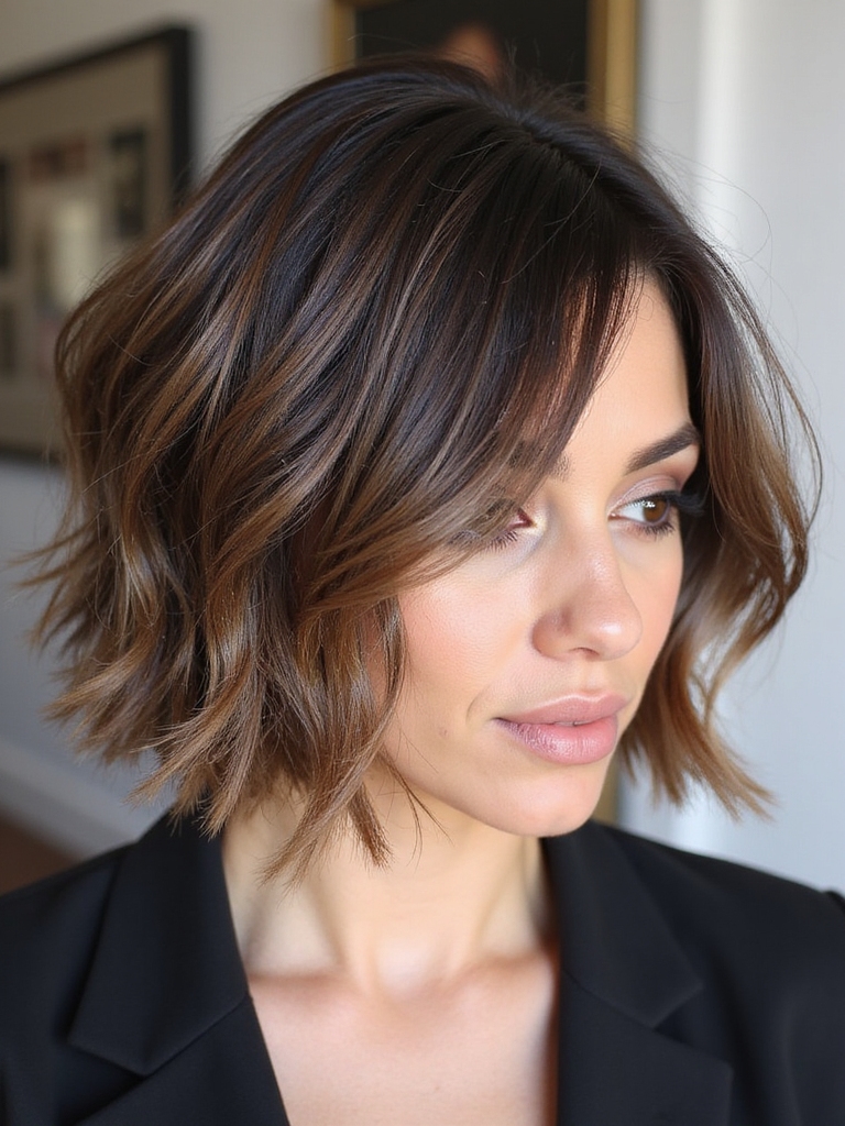 mushroom brown short hairstyles
