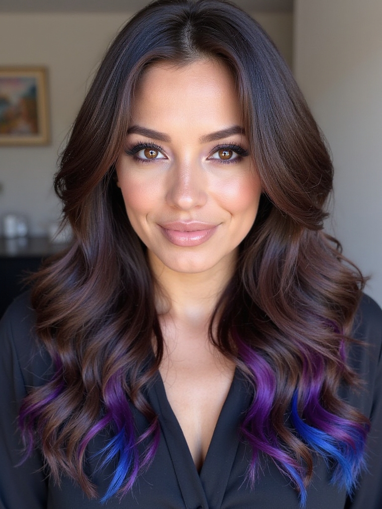 peekaboo color for brunettes