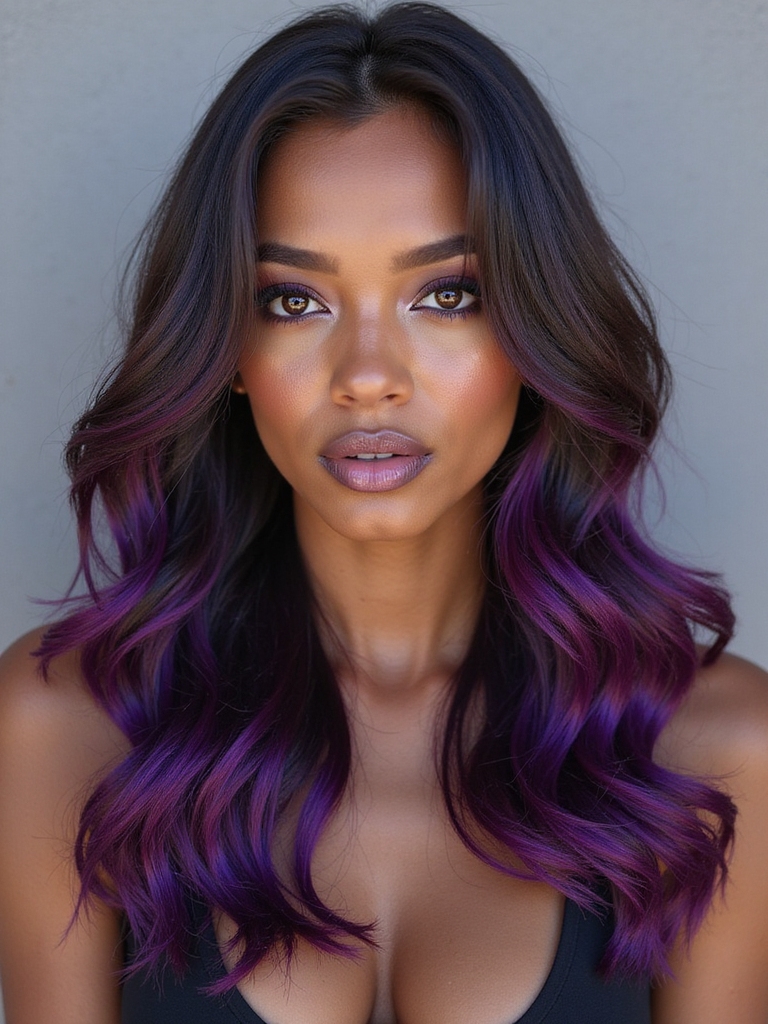 playful plum violet hair