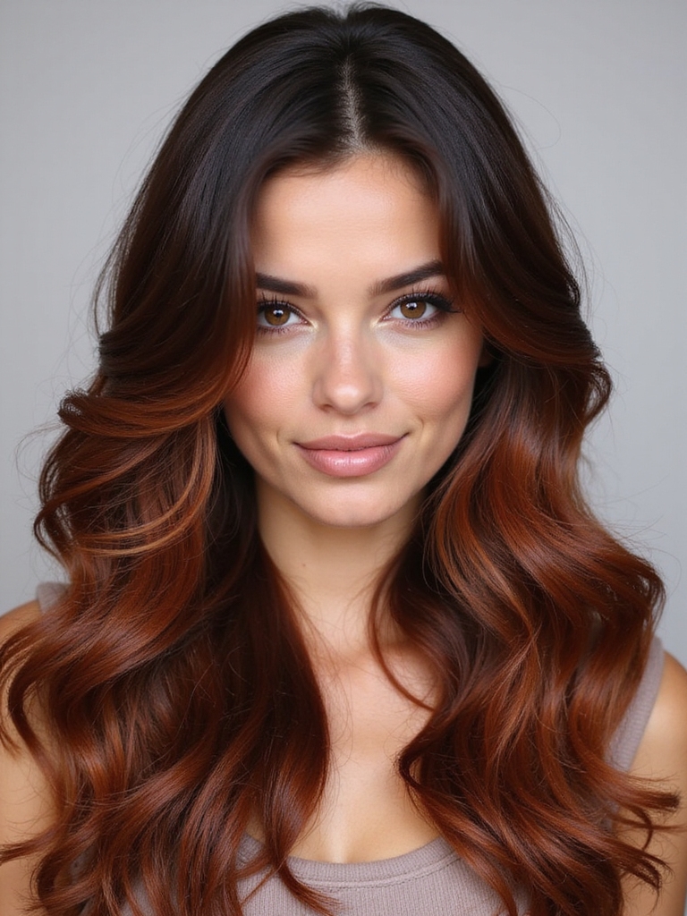 radiant auburn hair transformation