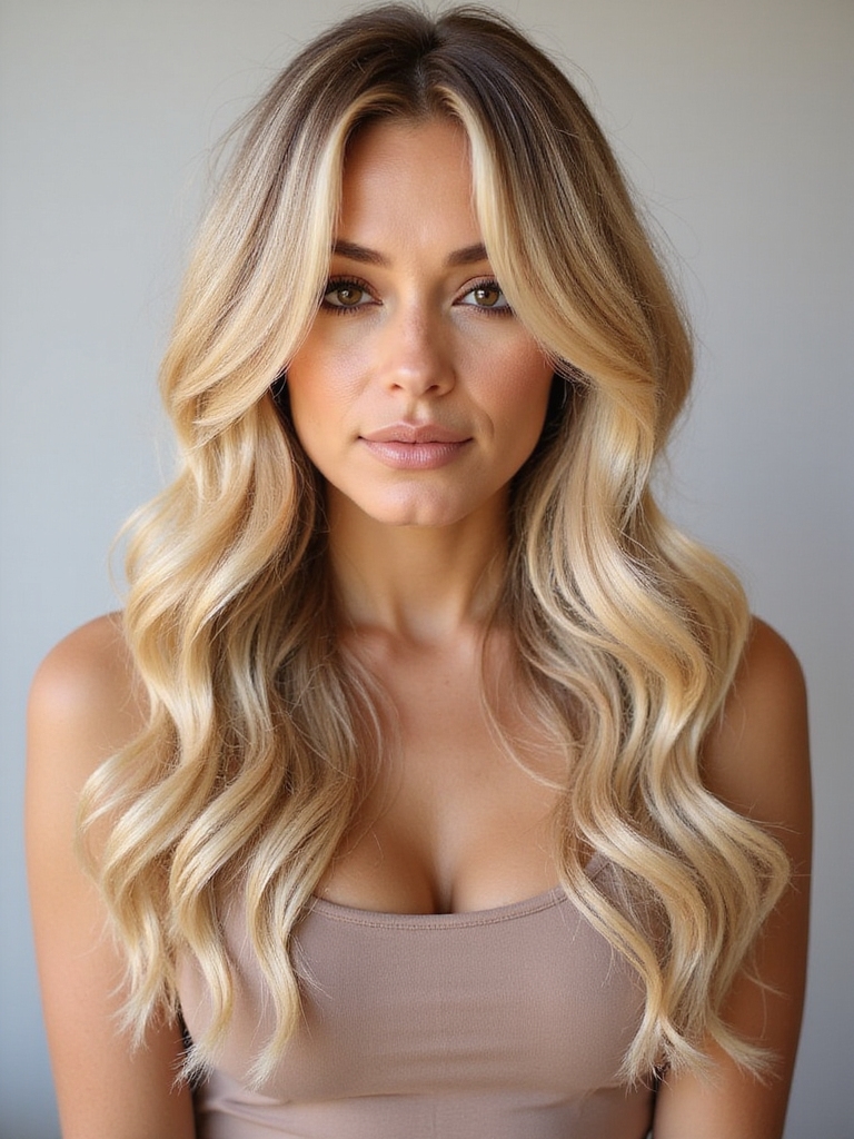 radiant buttery blonde hair