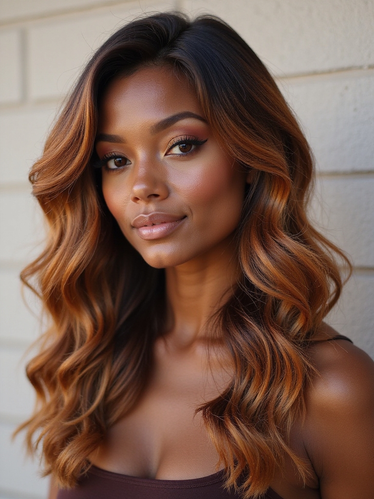 radiant sun kissed ombre hairstyle