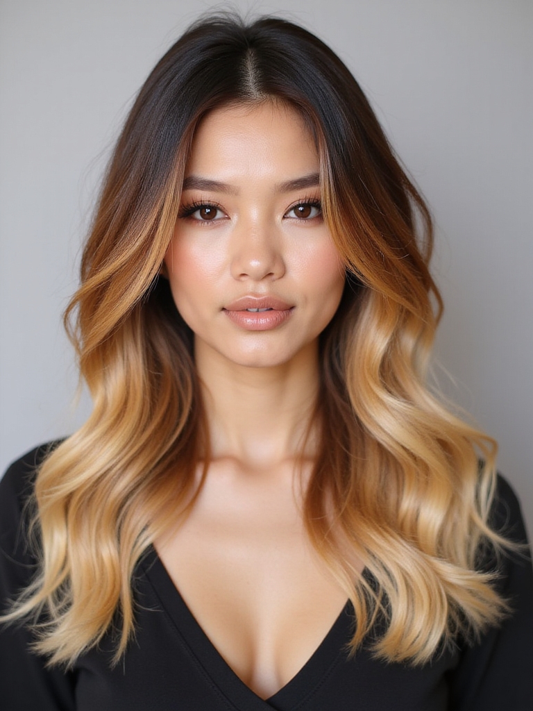 seamless ombre color technique