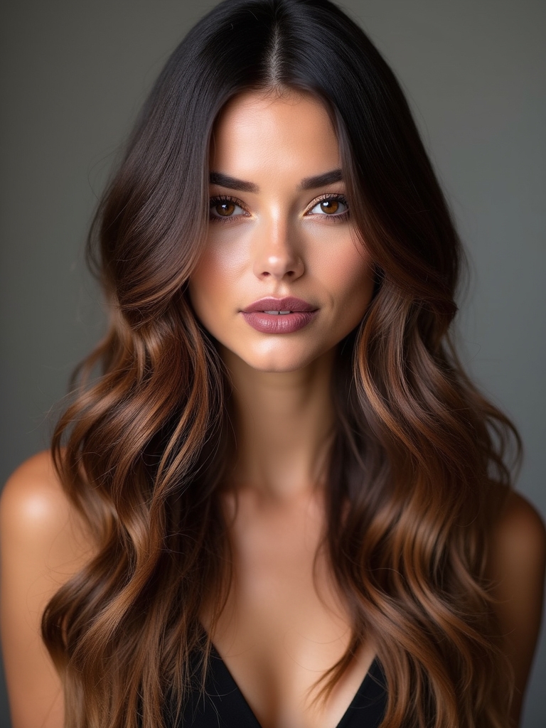 soft nutty balayage elegance