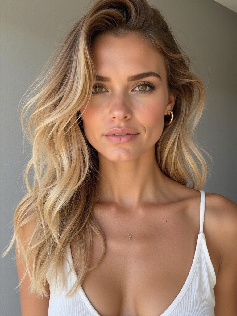 sun kissed beachy hair color