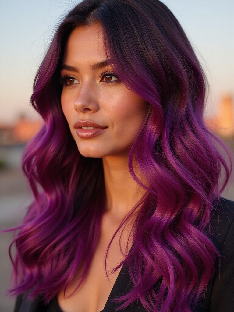 sunset inspired hair transformation