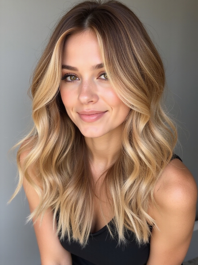 vibrant honey beige hair