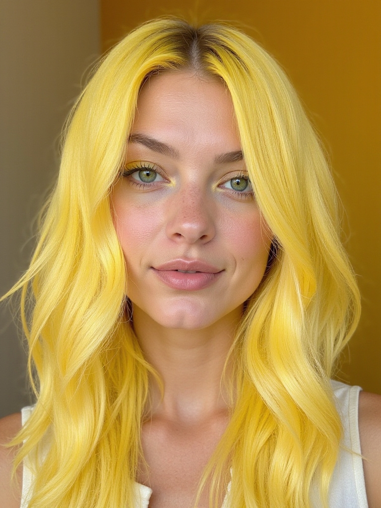 vibrant lemonade inspired hair