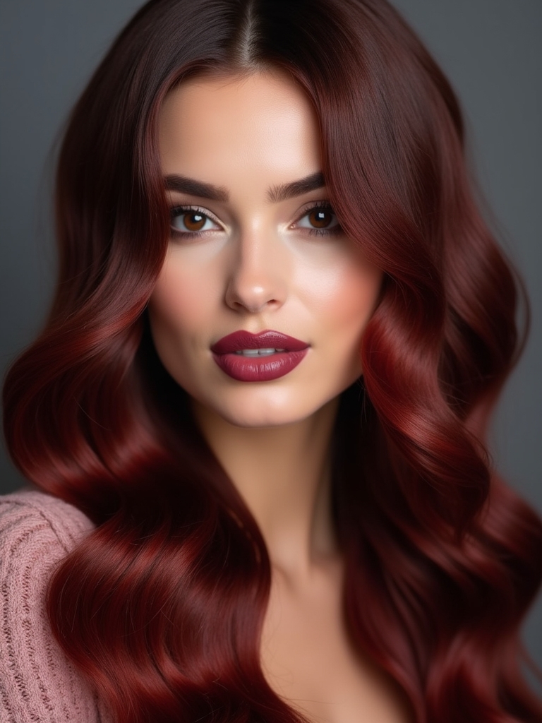 vibrant mahogany hair color