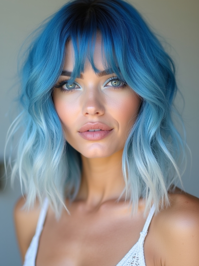 vibrant ocean inspired hair