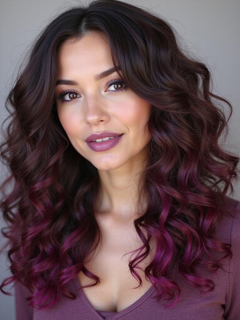 vibrant peekaboo hair color