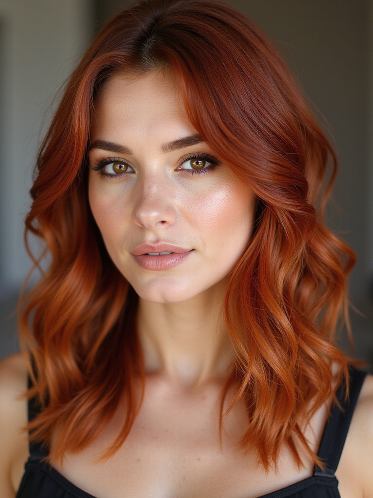 vibrant red copper hues