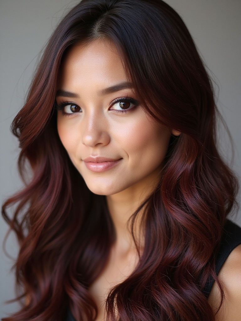 vibrant red hair highlights