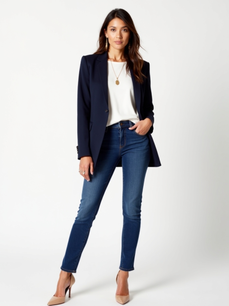 blazer and jeans combination