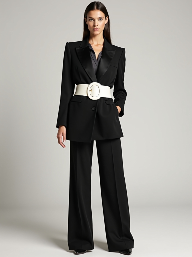 bold belt elevates monochrome