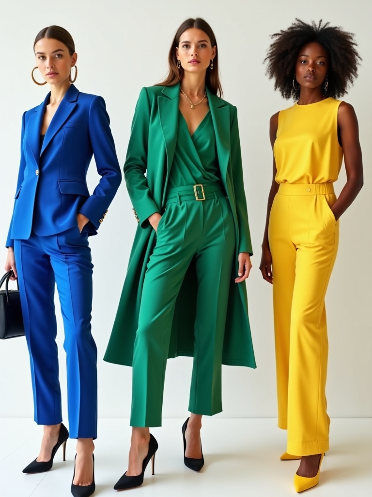 bold monochrome work outfits