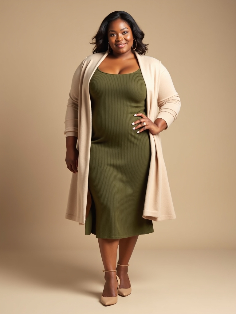 breathable knit midi dresses