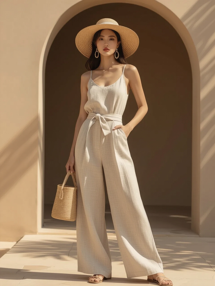 breathable linen midi silhouettes