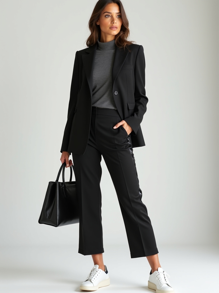 chic monochrome athletic style