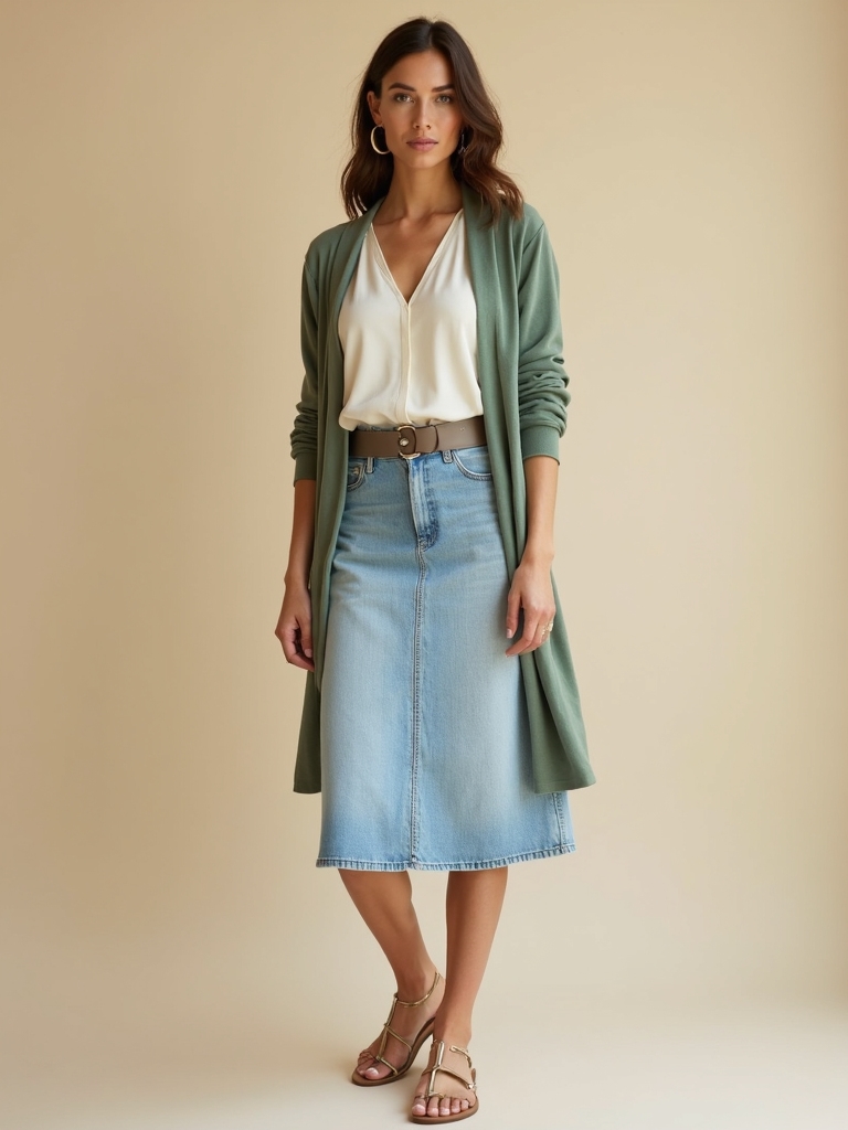 comfortable polished modest layering