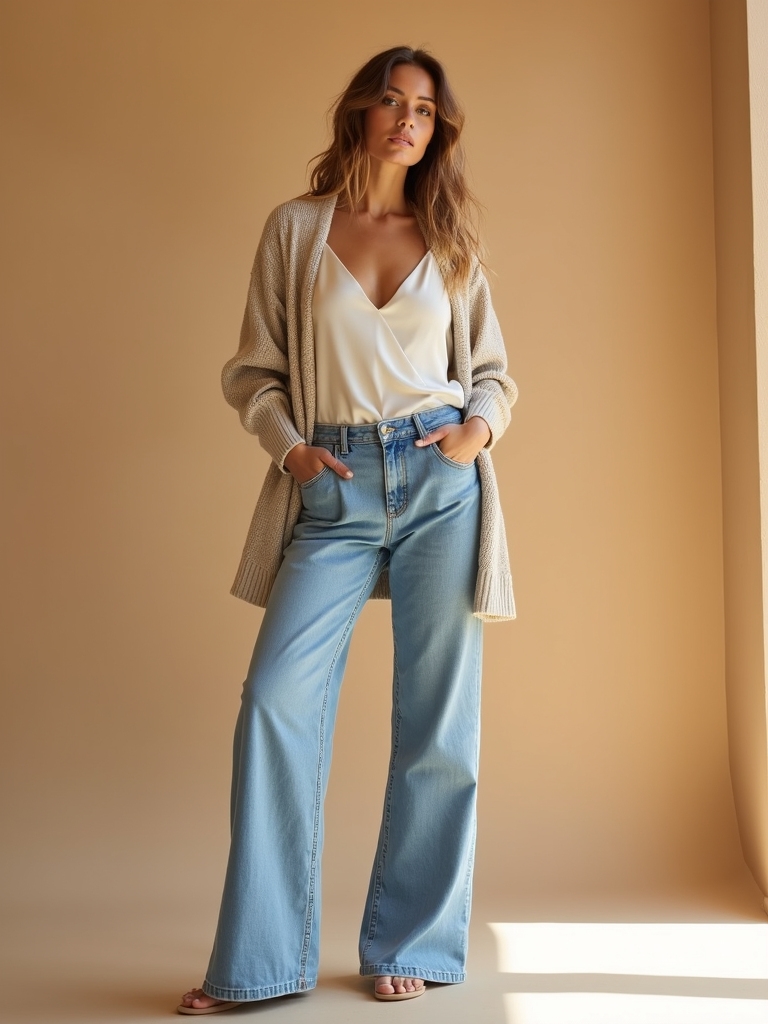 comfortable summer wide leg denim