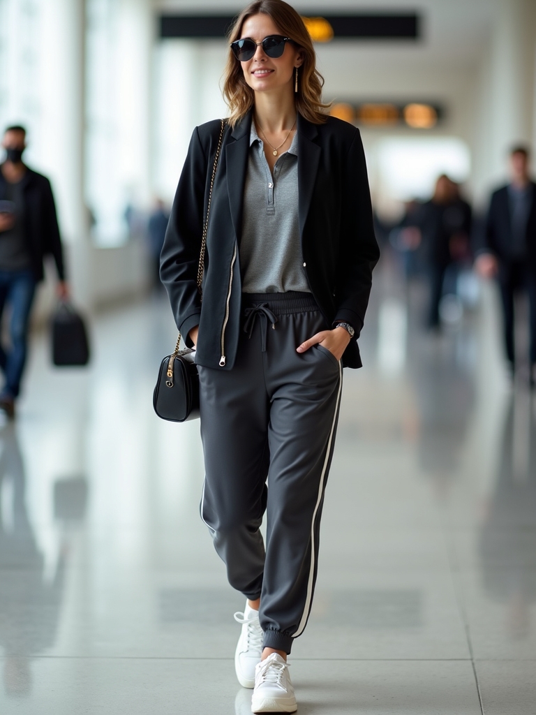 comfortable travel ready athleisure outfit