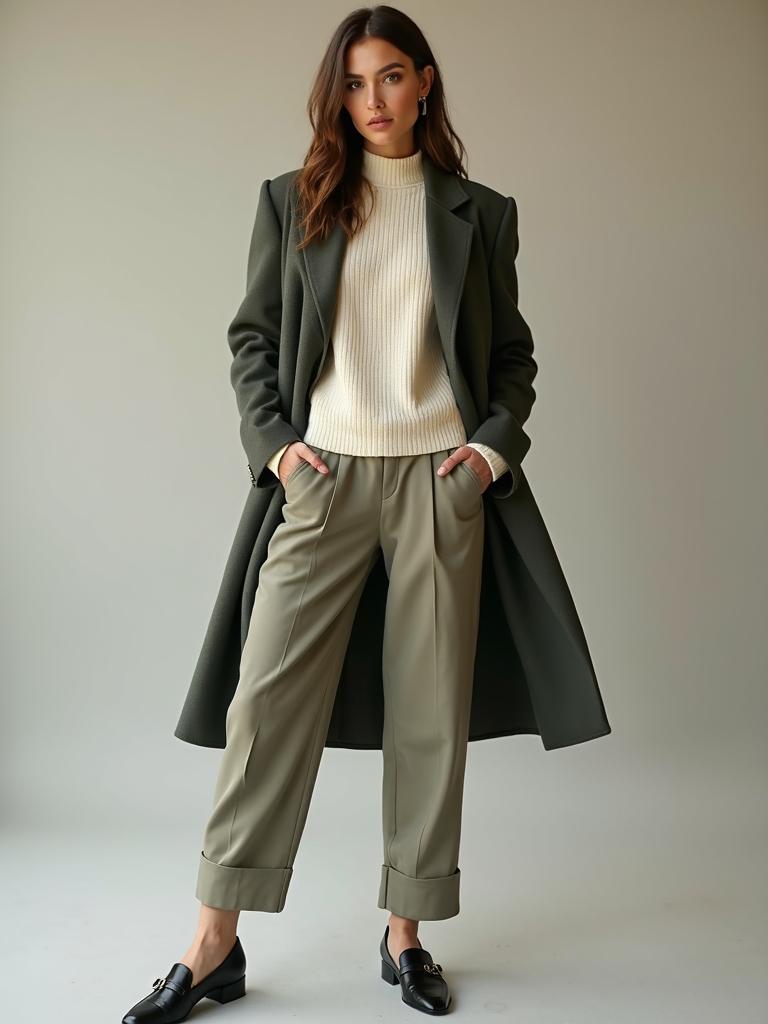 cozy spring work outfit