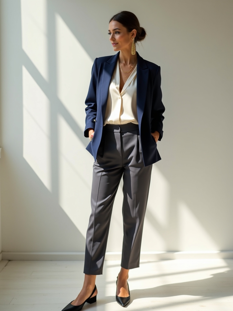 crisp polished comfortable tailoring