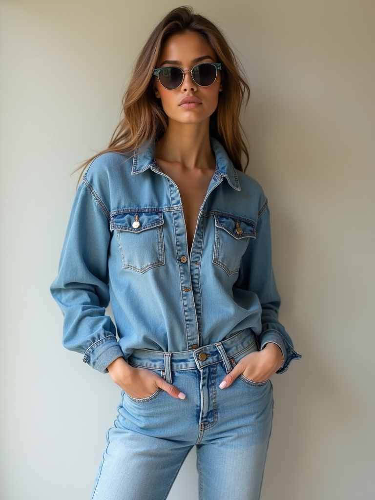 effortless denim chic style