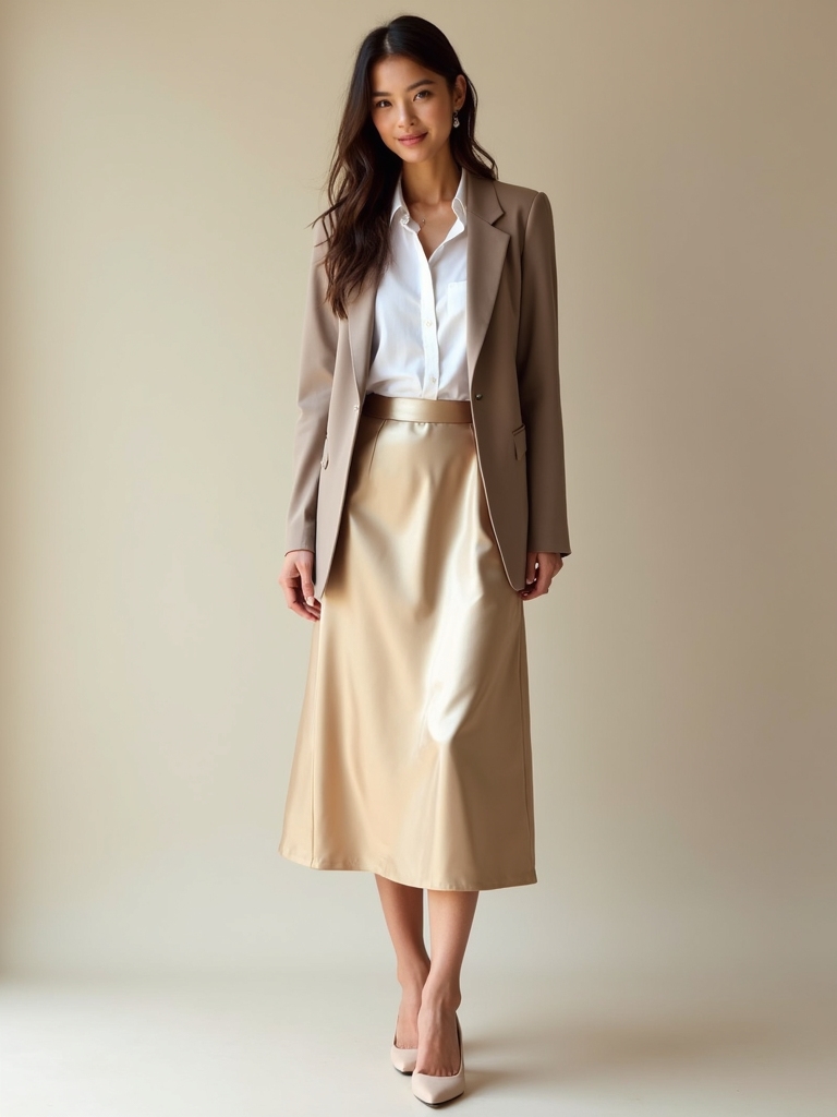 effortless polished midi outfit