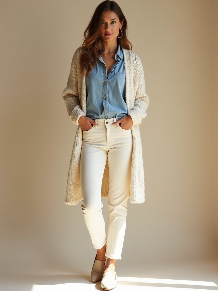 effortlessly chic denim cardigan