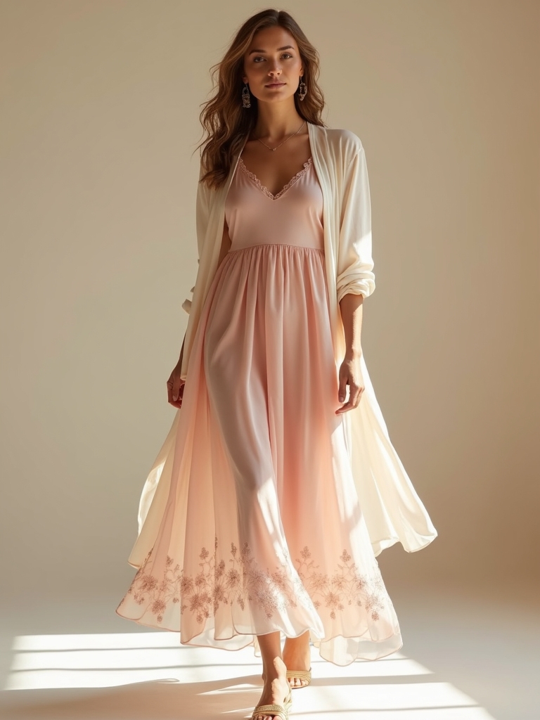 elegant midi dress layering