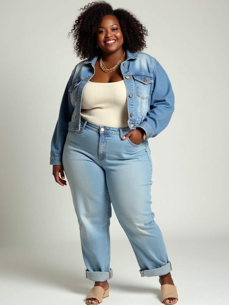 flattering plus size denim