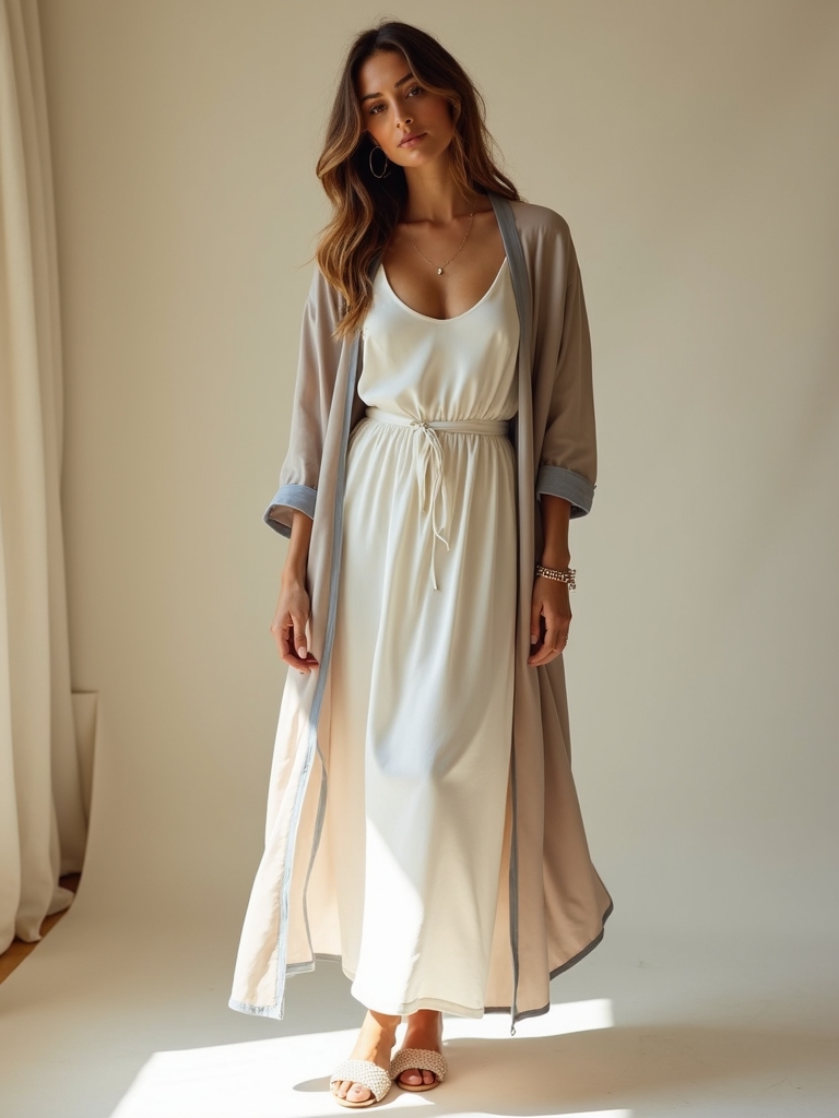 layering lightweight kimonos stylishly