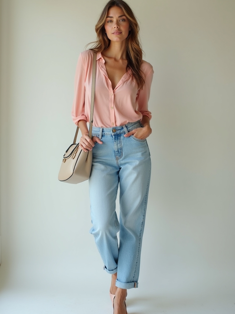 light wash denim versatility showcased