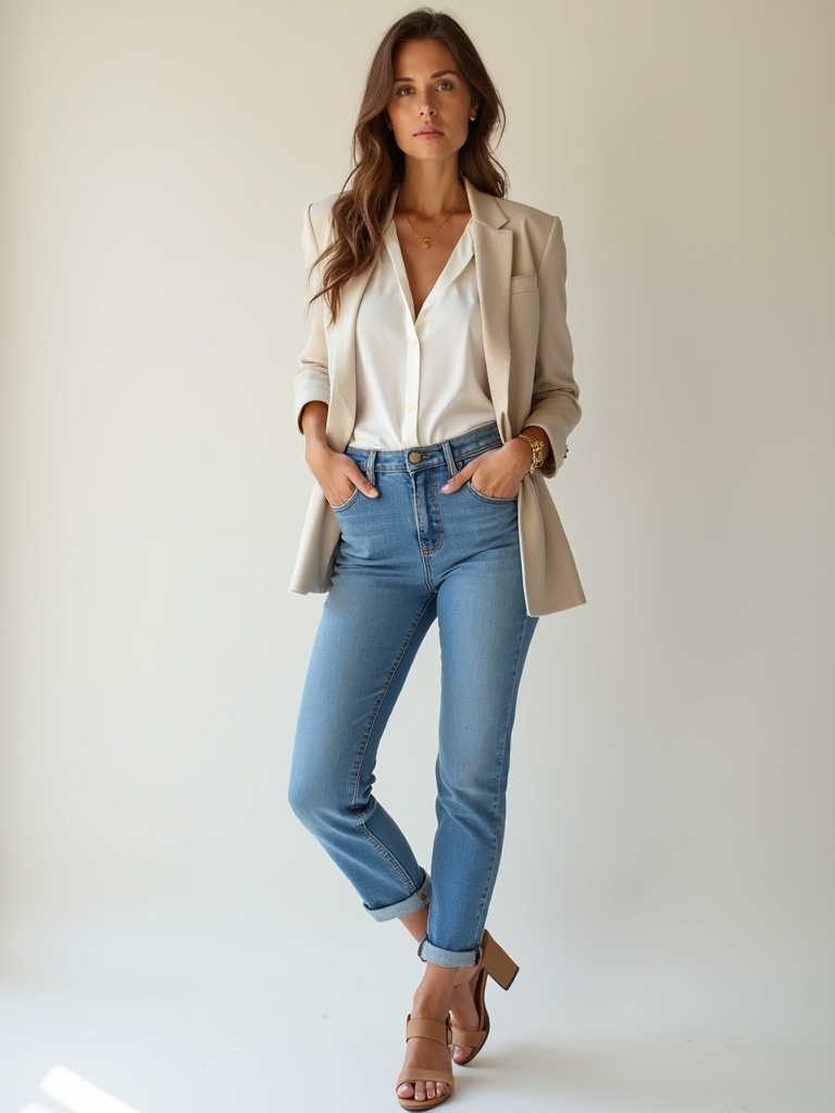 lightweight denim for chic