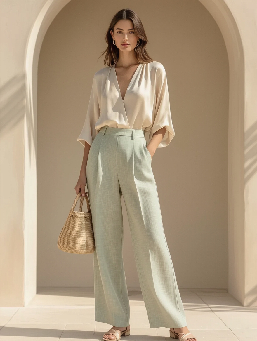 lightweight polished summer trousers