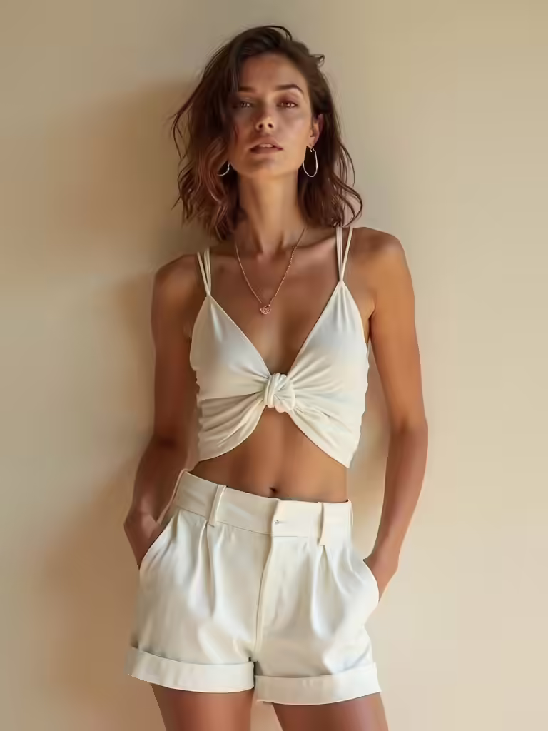 modest summer shorts outfits