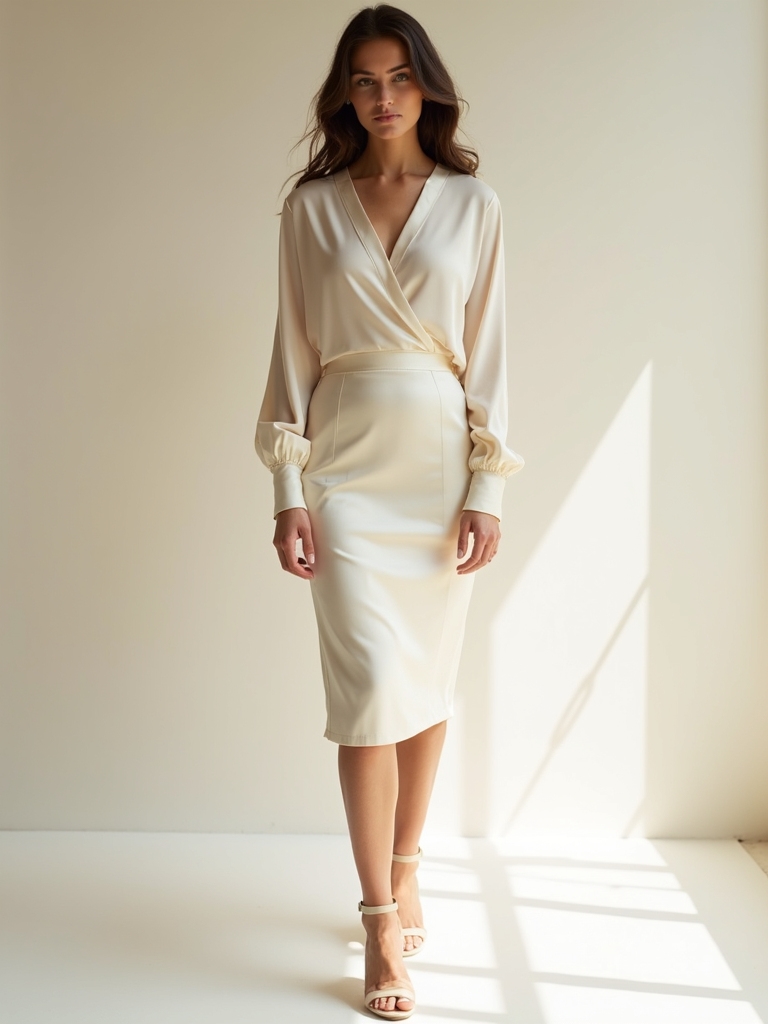 movement friendly skirt and blouse