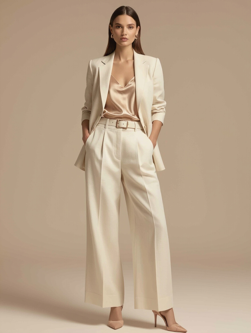 neutral outfits with accents