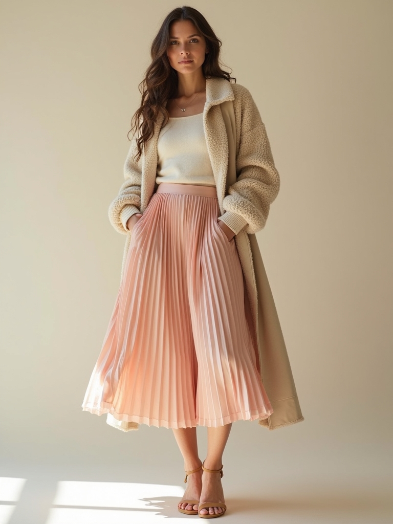 playful cozy pleated skirts