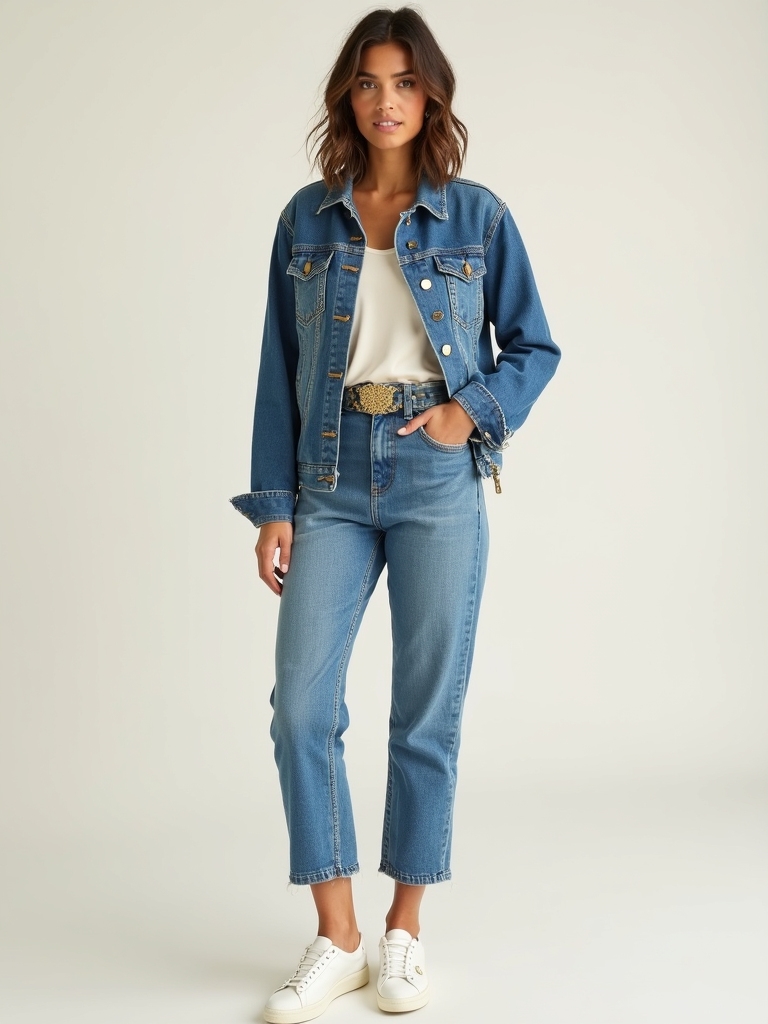 polished denim spring outfits