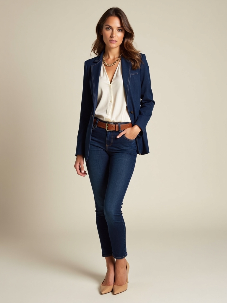 polished denim workplace style