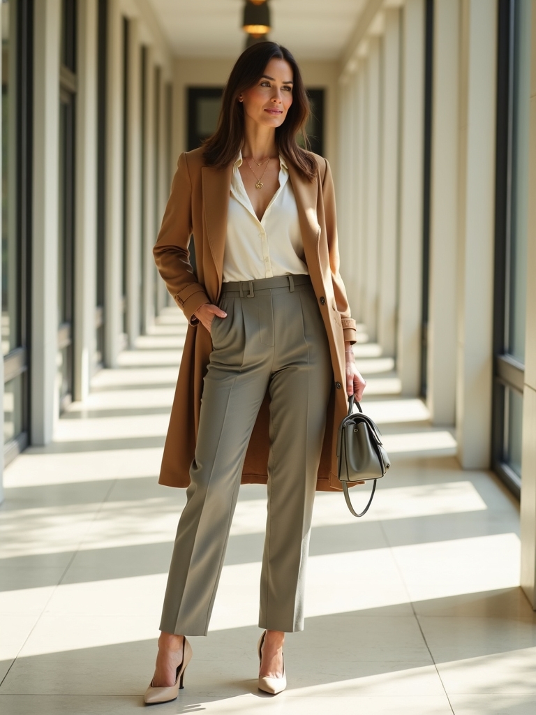 polished trench enhances spring outfits