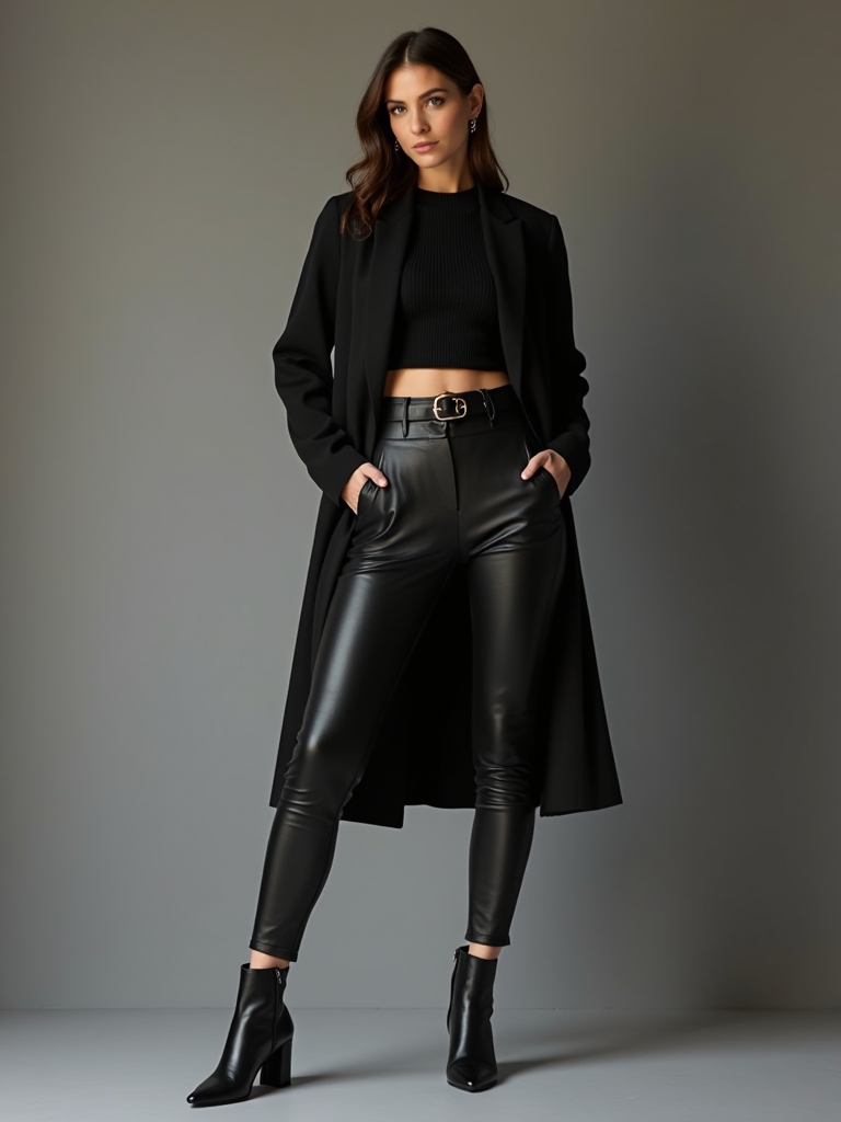 sleek all black legging style